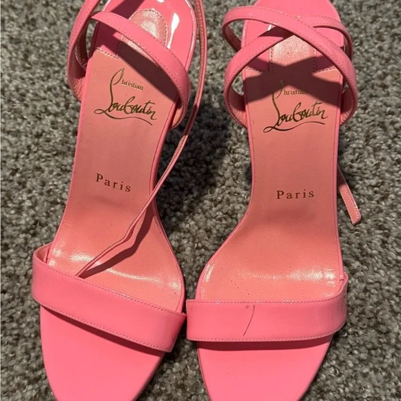 Christian Louboutin Patent Loubigirl 100 Sandals size 38 - Picture 1 of 10